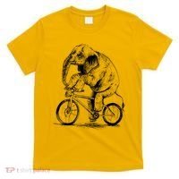 Funny Vintage Elephant On Bike Bicycle T-Shirt thumb 0