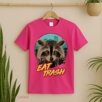 Funny Vintage Eat Trash Raccoon T-Shirt thumb 2