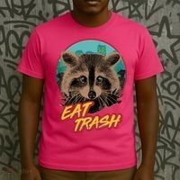 Funny Vintage Eat Trash Raccoon T-Shirt thumb 3