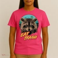 Funny Vintage Eat Trash Raccoon T-Shirt thumb 4