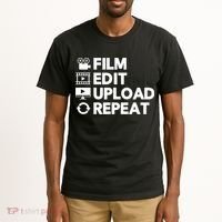 Funny Video Editing Gift Film Making Gift For Video Editor Tall T-Shirt thumb 2
