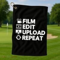 Funny Video Editing Gift Film Making Gift For Video Editor Golf Towel thumb 1