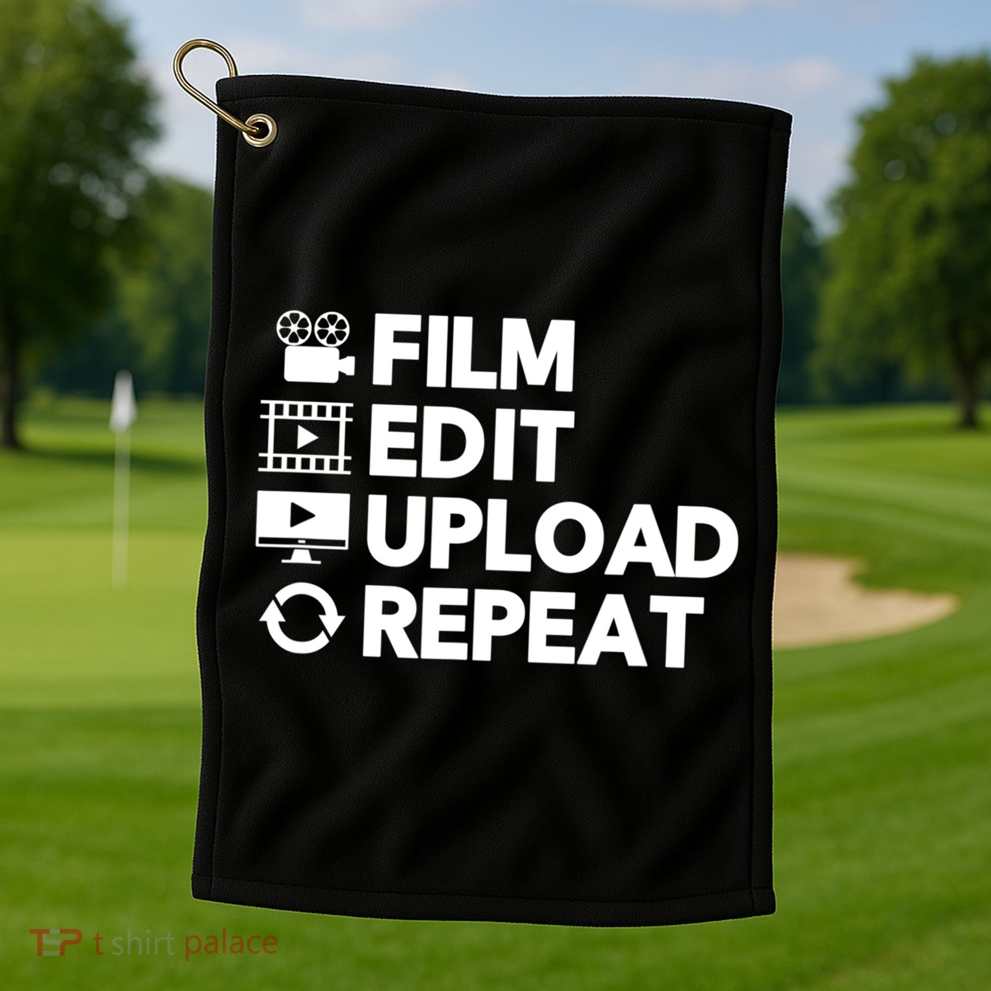 Funny Video Editing Gift Film Making Gift For Video Editor Golf Towel