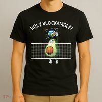 Funny Volleyball For Women Holy Guacamole Player Blocker T-Shirt thumb 3