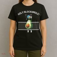 Funny Volleyball For Women Holy Guacamole Player Blocker T-Shirt thumb 4
