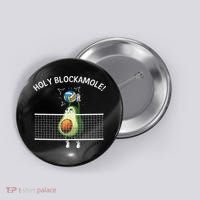 Funny Volleyball For Women Holy Guacamole Player Blocker Button thumb 0