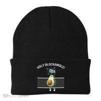 Funny Volleyball For Women Holy Guacamole Player Blocker Beanie thumb 0