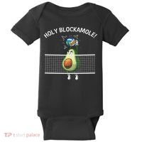Funny Volleyball For Women Holy Guacamole Player Blocker Baby Bodysuit thumb 0