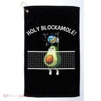 Funny Volleyball For Women Holy Guacamole Player Blocker Golf Towel thumb 0