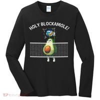 Funny Volleyball For Women Holy Guacamole Player Blocker Women's Long Sleeve Shirt thumb 0