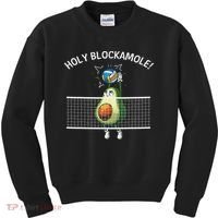 Funny Volleyball For Women Holy Guacamole Player Blocker Kids Sweatshirt thumb 0