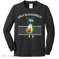 Funny Volleyball For Women Holy Guacamole Player Blocker Kids Long Sleeve Shirt thumb 0