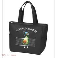 Funny Volleyball For Women Holy Guacamole Player Blocker Tote Bag thumb 3