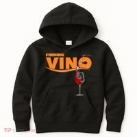 Finding Vino For Wine Lovers Kids Hoodie thumb 0