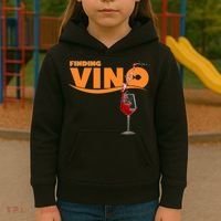 Finding Vino For Wine Lovers Kids Hoodie thumb 3
