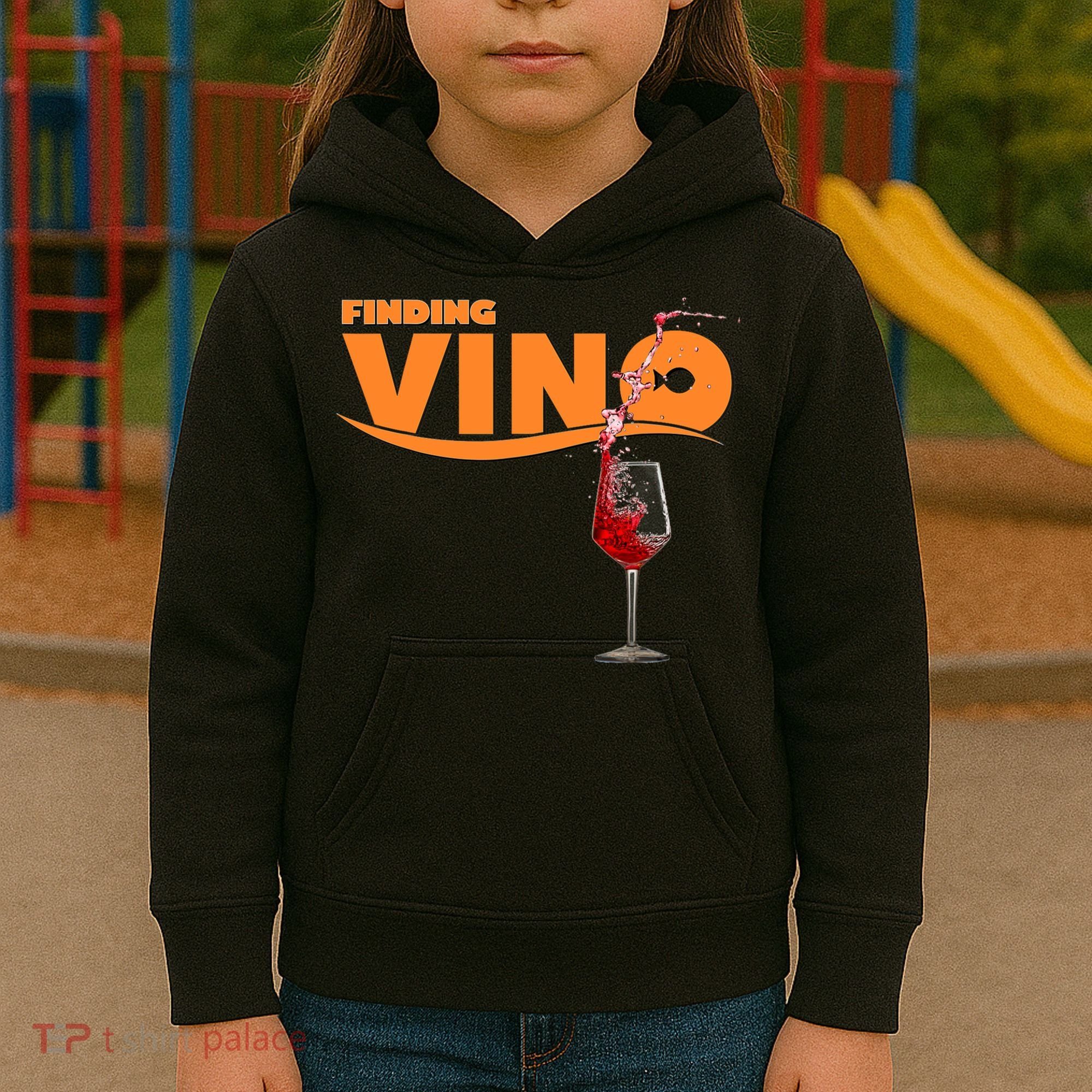 Finding Vino For Wine Lovers Kids Hoodie
