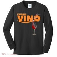 Finding Vino For Wine Lovers Kids Long Sleeve Shirt thumb 0