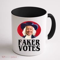 Faker Votes Funny Joe Biden Election Coffee Mug thumb 1