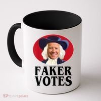 Faker Votes Funny Joe Biden Election Coffee Mug thumb 0