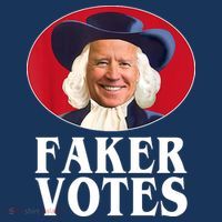Faker Votes Funny Joe Biden Election Long Sleeve Shirt thumb 2