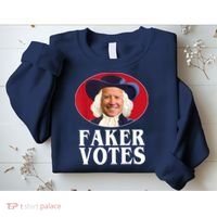 Faker Votes Funny Joe Biden Election Sweatshirt thumb 2