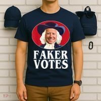 Faker Votes Funny Joe Biden Election T-Shirt thumb 6