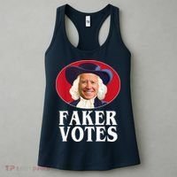 Faker Votes Funny Joe Biden Election Women's Tank Top thumb 3