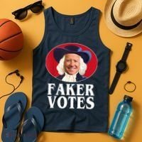 Faker Votes Funny Joe Biden Election Tank Top thumb 4