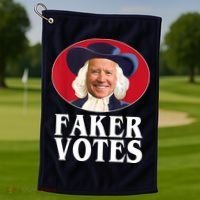 Faker Votes Funny Joe Biden Election Golf Towel thumb 1