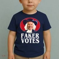 Faker Votes Funny Joe Biden Election Toddler T-Shirt thumb 2