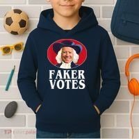 Faker Votes Funny Joe Biden Election Kids Hoodie thumb 2