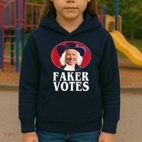 Faker Votes Funny Joe Biden Election Kids Hoodie thumb 3