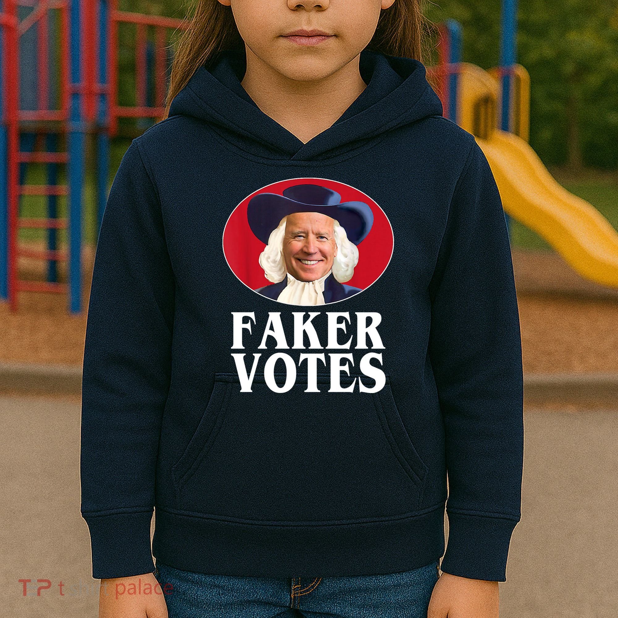 Faker Votes Funny Joe Biden Election Kids Hoodie