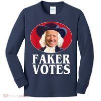 Faker Votes Funny Joe Biden Election Kids Long Sleeve Shirt thumb 0