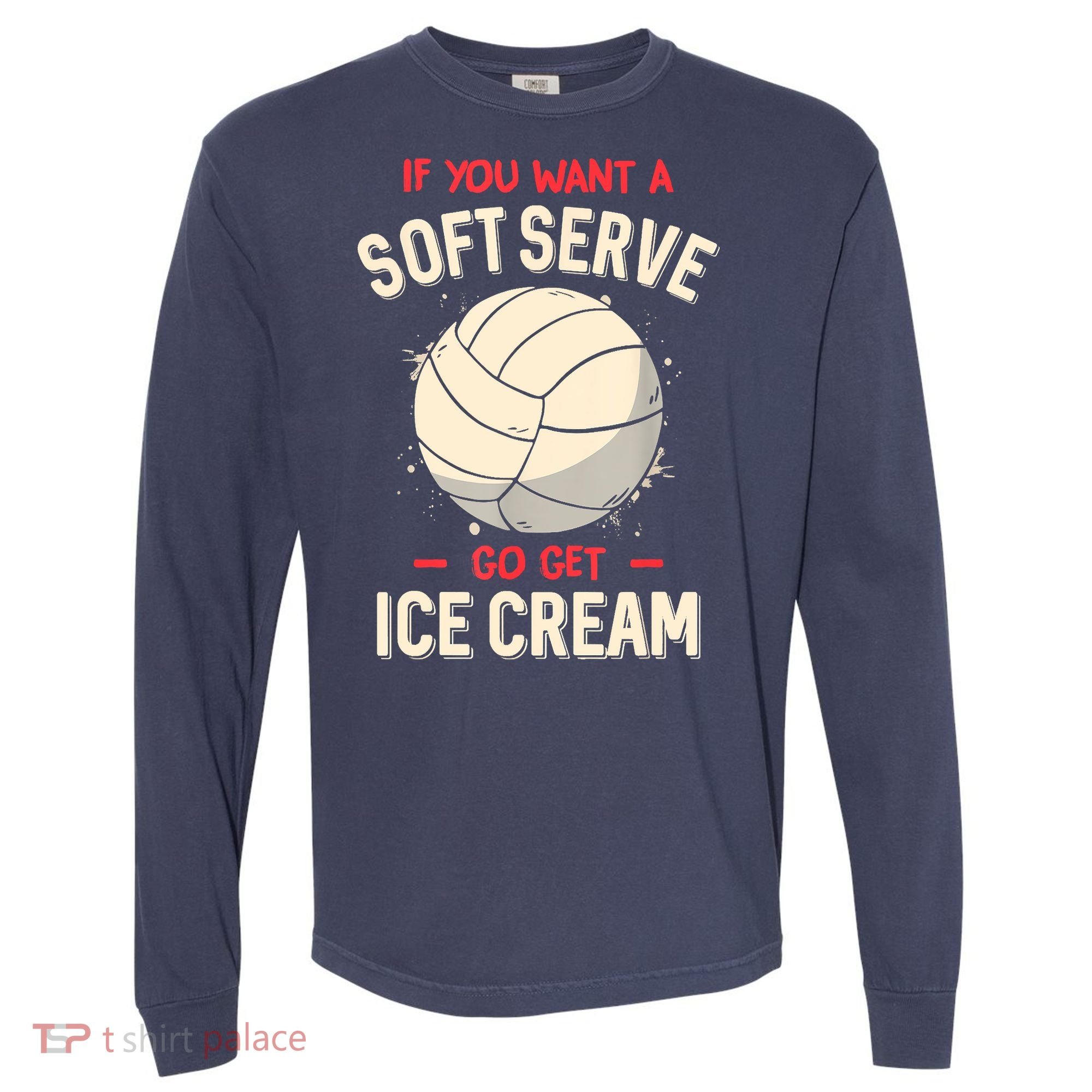 Funny Volleyball Comfort Colors Heavyweight Long Sleeve T-Shirt