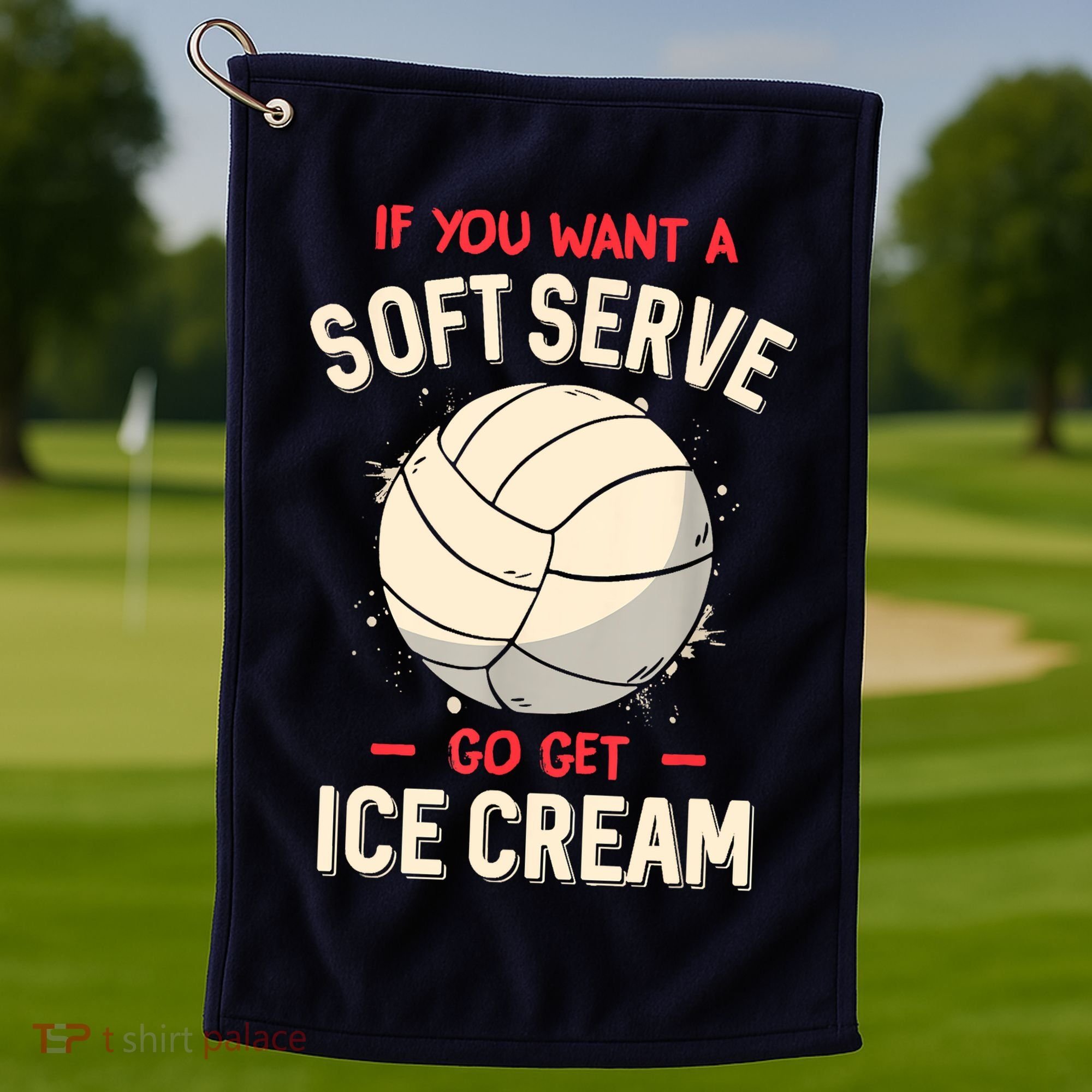 Funny Volleyball Golf Towel