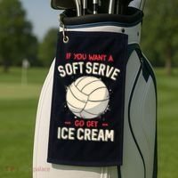 Funny Volleyball Golf Towel thumb 2