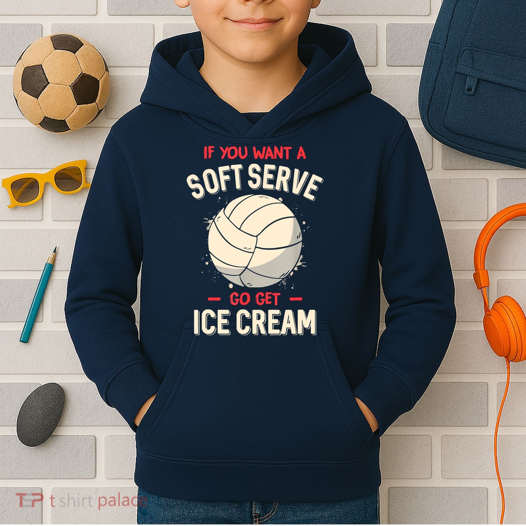Funny Volleyball Kids Hoodie