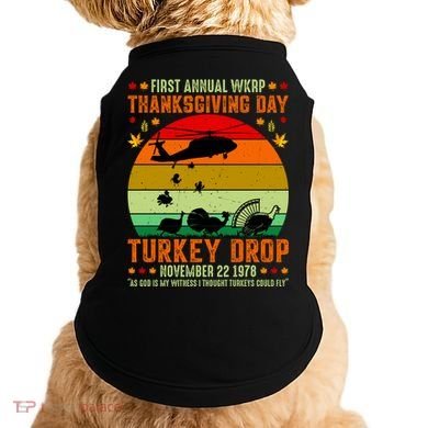 Funny Vintage First Annual WKAP Turkey Drop Doggie Tank