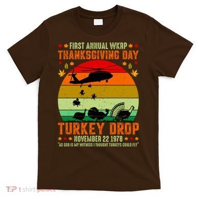 Funny Vintage First Annual WKAP Turkey Drop T-Shirt