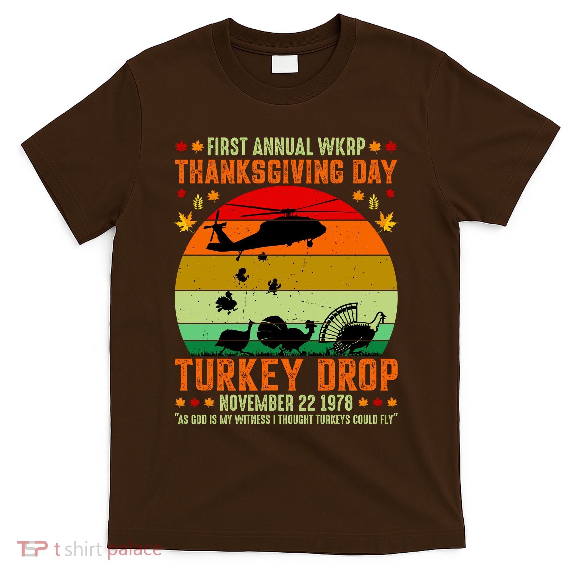 Funny Vintage First Annual WKAP Turkey Drop T-Shirt