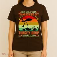 Funny Vintage First Annual WKAP Turkey Drop T-Shirt thumb 4
