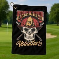 Firefighter Volunteer Golf Towel thumb 1