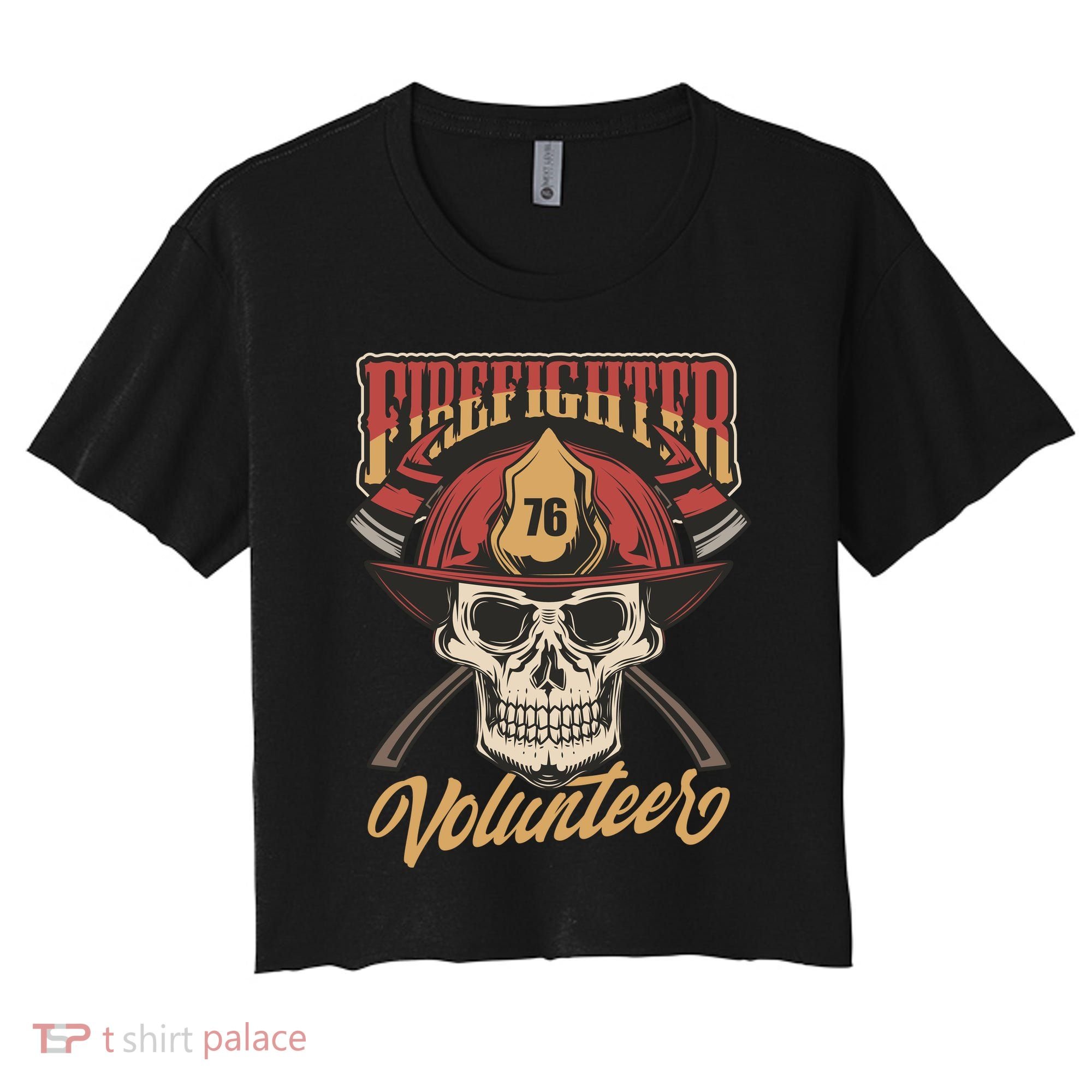 Firefighter Volunteer Women's Crop Top Tee