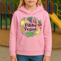 Filthy Vegan Kids Hoodie thumb 3