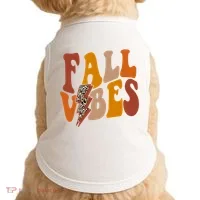 Fall Vibes Fall Season Lighting Bolt Doggie Tank thumb 0