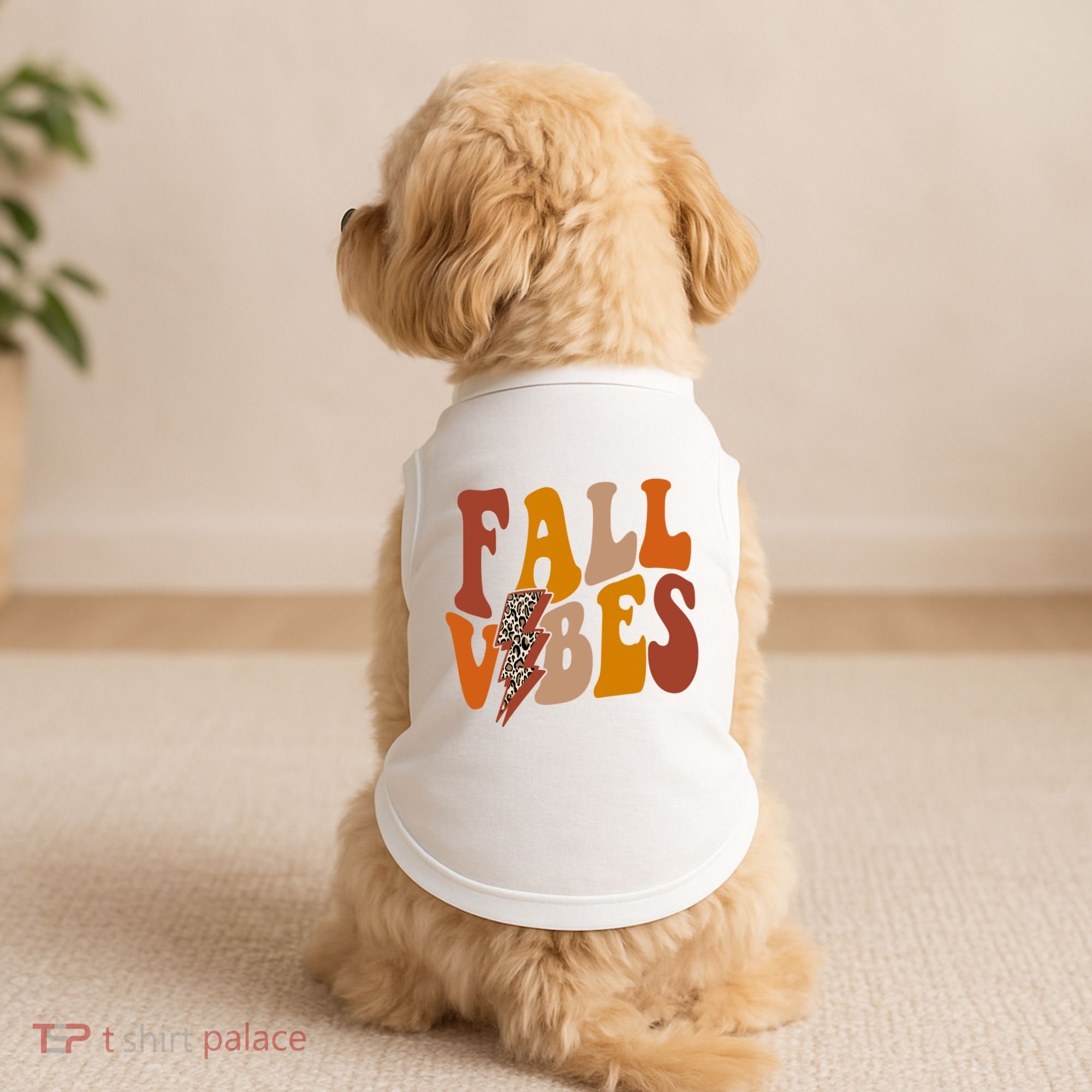Fall Vibes Fall Season Lighting Bolt Doggie Tank