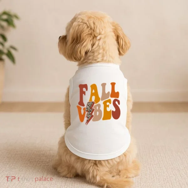 Fall Vibes Fall Season Lighting Bolt Doggie Tank