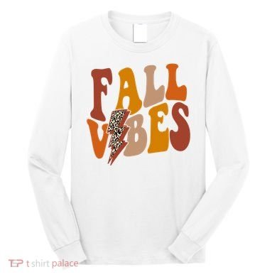 Fall Vibes Fall Season Lighting Bolt Long Sleeve Shirt