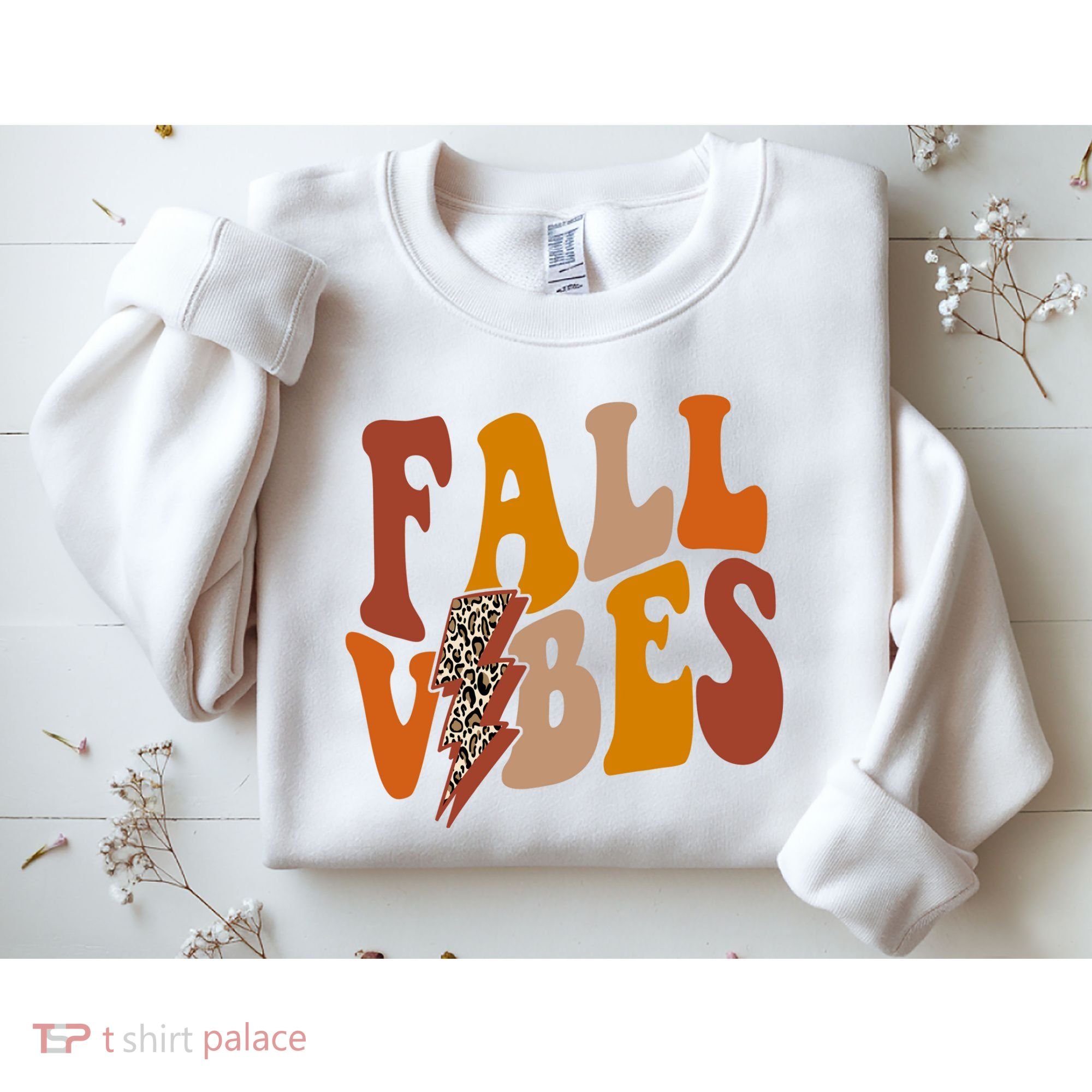 Fall Vibes Fall Season Lighting Bolt Sweatshirt